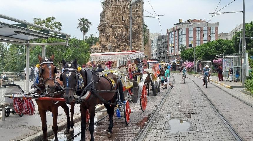 Antalya faytoncular son kez Antalya sokaklarındaydı