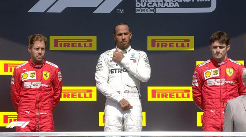 Kanada GP'sinde kazanan Lewis Hamilton