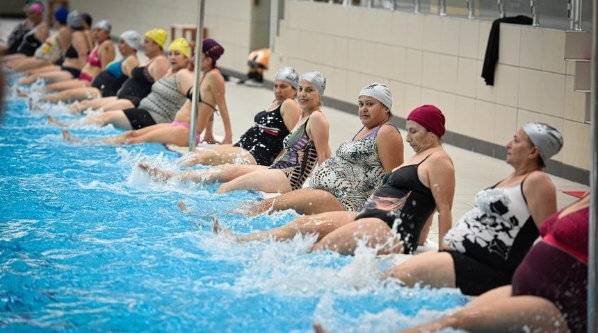 Mavi bayraklı plajlarda su cimnastiği