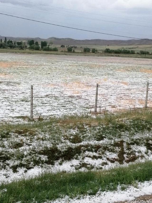 Burdur'da yağmur ve dolu ekili alanlara zarar verdi