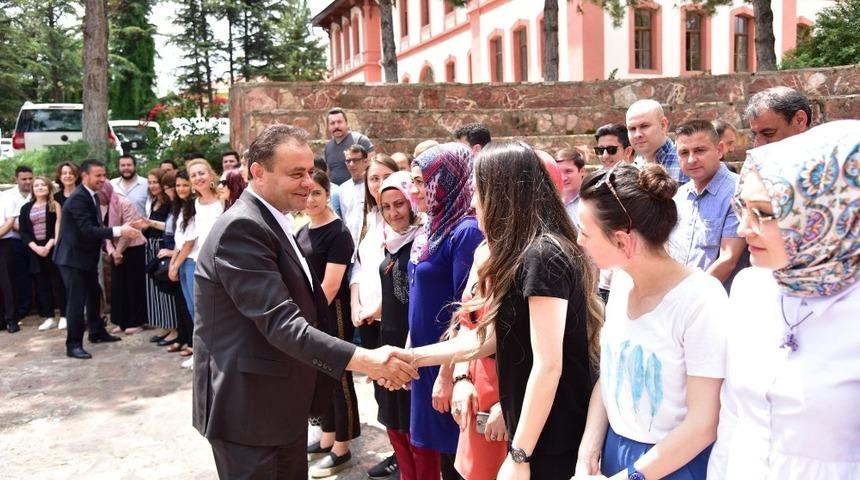 Bilecik Belediye Başkanı Semih Şahin &ccedil;alışanlarla bayramlaştı