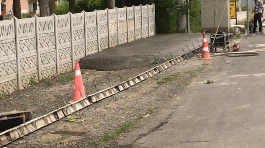 Kaldırım &ccedil;alışması Ağa Mahallesinde