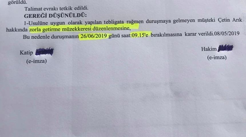 Milletvekili Arık&rsquo;a &lsquo;zorla getirme&rsquo; kararı