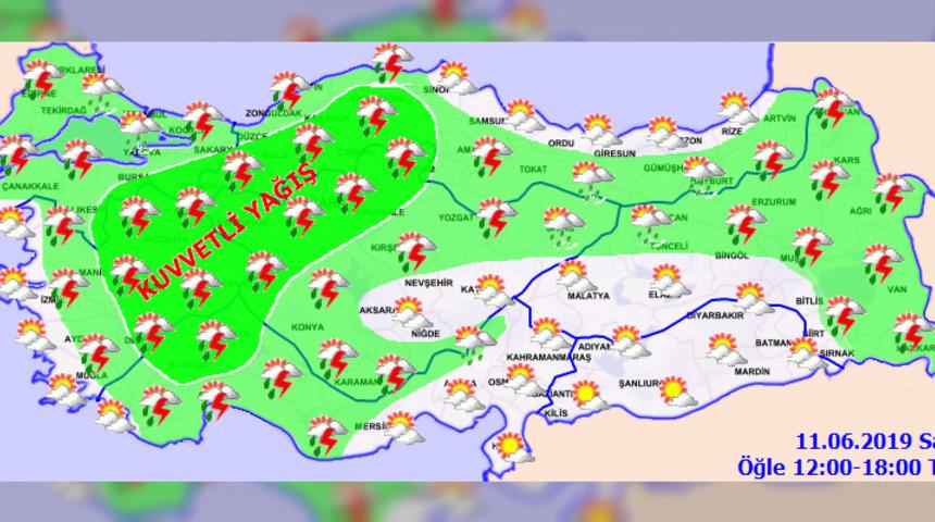Son dakika! Türkiye'nin büyük bir bölümü için kuvvetli sağanak yağmur uyarısı