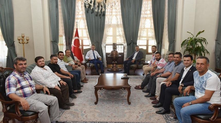 Kilis Belediyespor y&ouml;netiminden Vali Soyt&uuml;rk&rsquo;e ziyaret