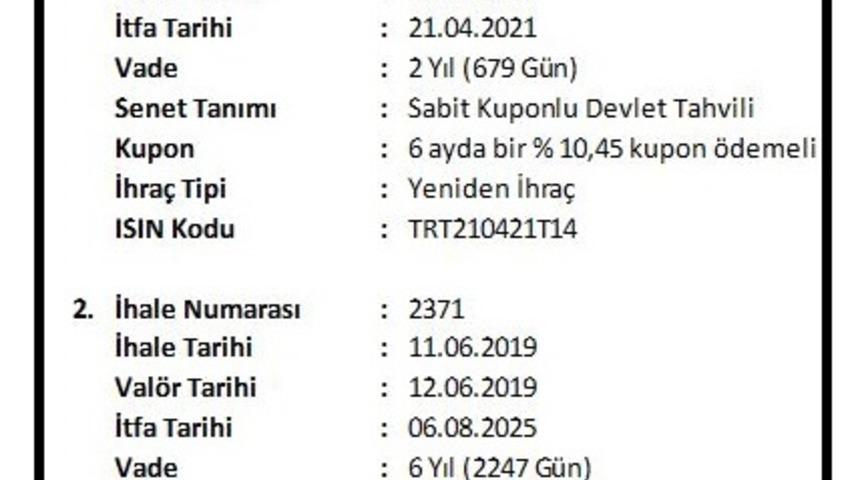 Hazine ihaleler öncesi ROT'ta 3.34 milyar lira borçlandı