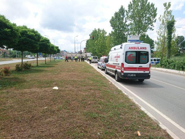 Çarşamba’da trafik kazası: 1 yaralı