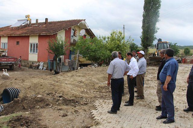 Selden zarar gören köyde çalışmalara başlandı