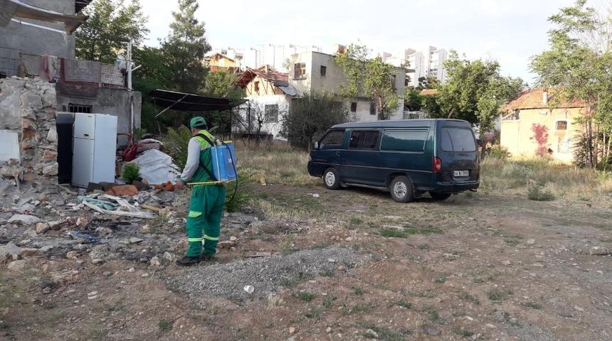 Malatya&rsquo;da haşereyle m&uuml;cadele &ccedil;alışmaları