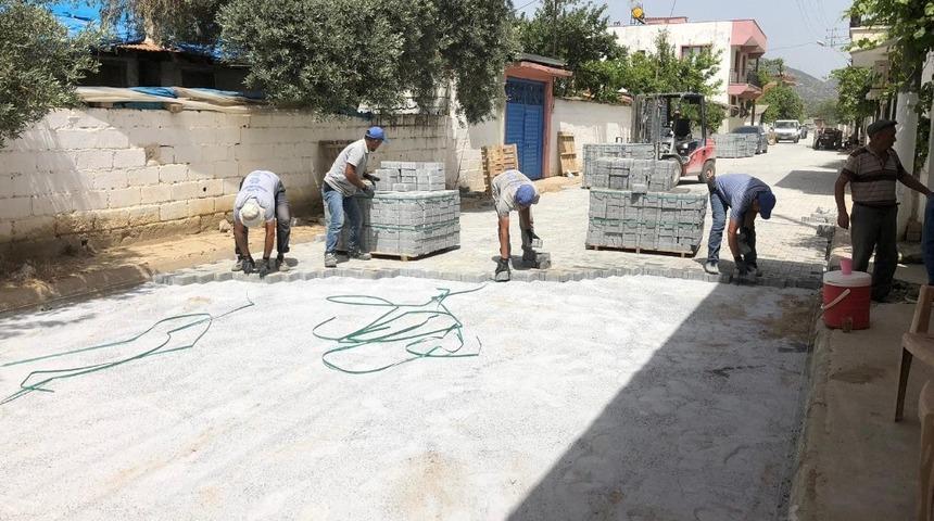Germencik Hıdırbeyli&rsquo;de &uuml;styapı parke &ccedil;alışmaları tamamlandı