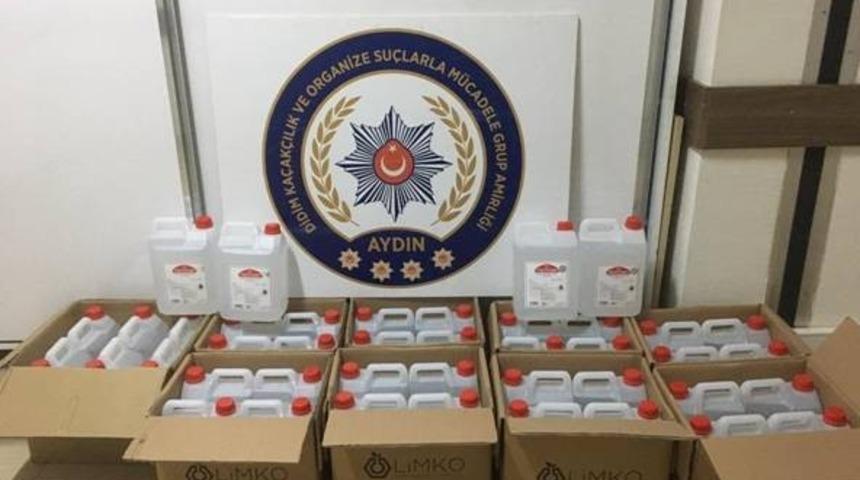 Didim&rsquo;de 210 litre etil alkol yakalandı