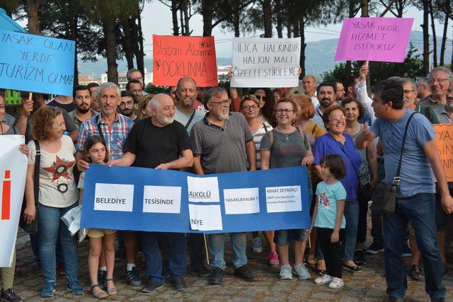 Bergama daki yasağa piknikli protesto 3