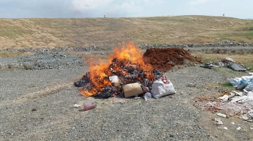 Operasyonlarda yakalanan ka&ccedil;ak &uuml;r&uuml;nler imha edildi