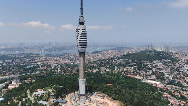 Küçük Çamlıca Televizyon kulesi inşaatında sona yaklaşıldı