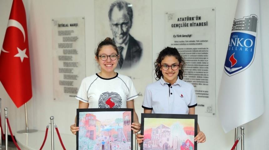 SANKO Okulları &ouml;ğrencilerinin resim başarısı