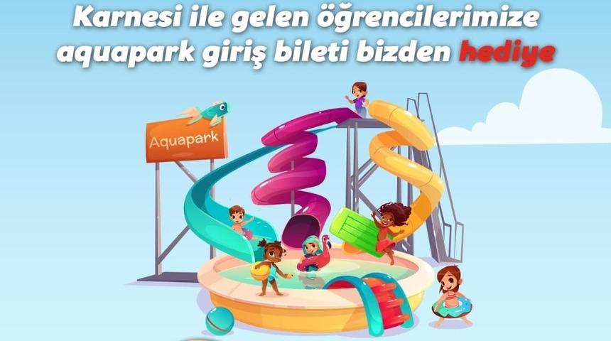 Başkan Akın&rsquo;dan karne hediyesi aquapark bileti
