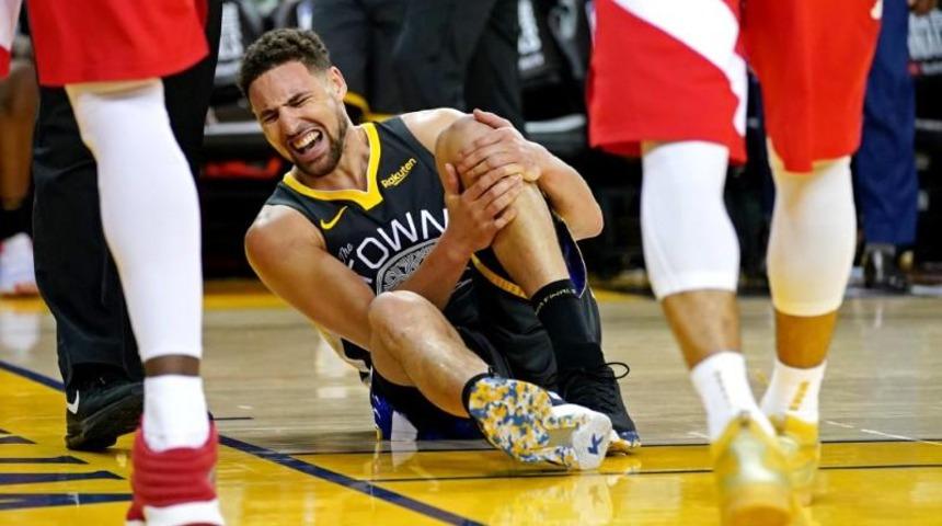 Golden State Warriors'ta Klay Thompson'ın sol diz çapraz bağları koptu