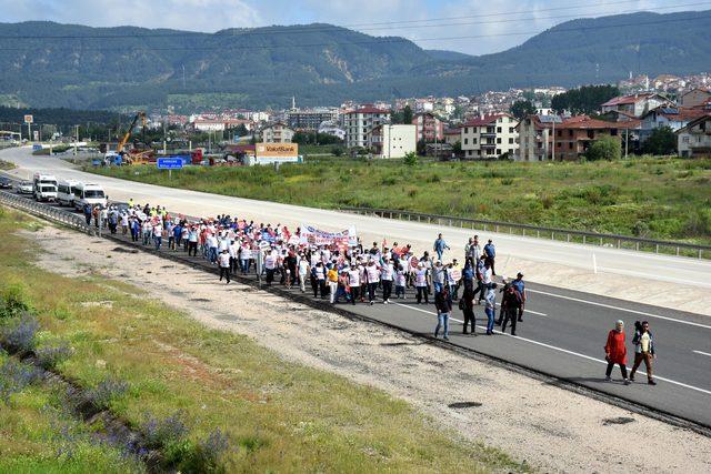 'Emek ve Adalet Yürüyüşü'nde, Ankara sınırına 10 kilometre kaldı