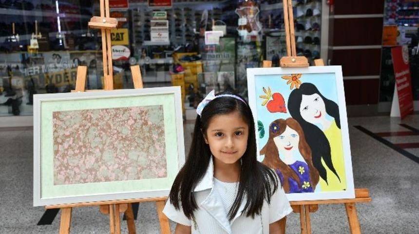 (D&uuml;zetlme) - 7 yaşındaki &ccedil;ocuk kişisel resim sergisi a&ccedil;tı