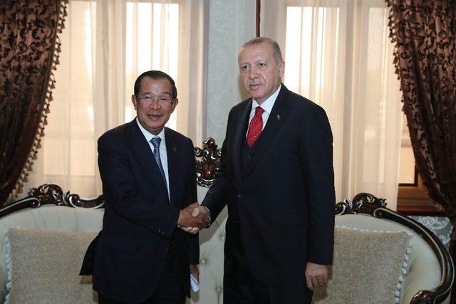 Cumhurbaşkanı Erdoğan, Afganistan ve Kamboçyalı liderlerle görüştü