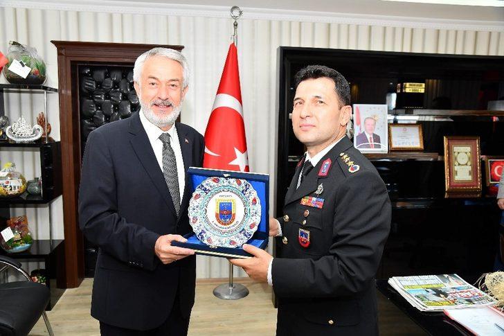 Jandarma Komutanı Özdurhan’dan Başkan Başdeğirmen’e ziyaret