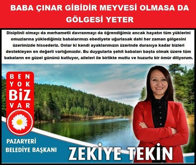 Başkan Tekin’in “Babalar Günü” Mesajı.