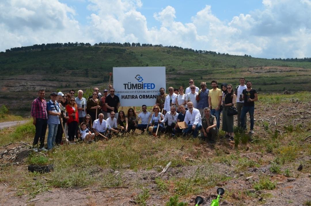 T&Uuml;MBİFED &uuml;yeleri fidanları toprakla buluşturdu