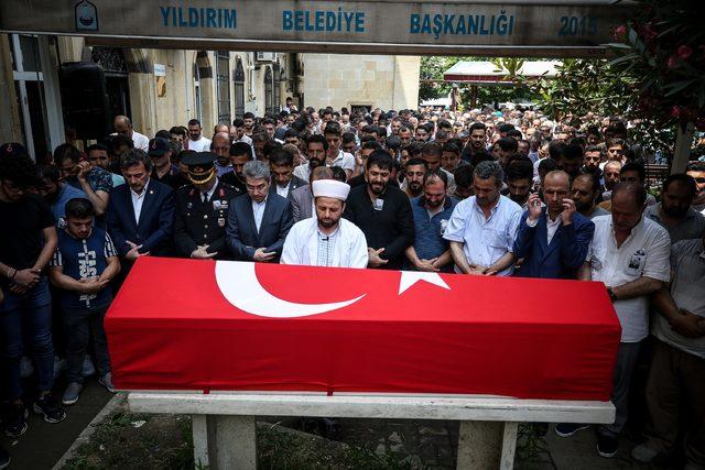 Kazada ölen uzman çavuş, memleketi Bursa'da toprağa verildi