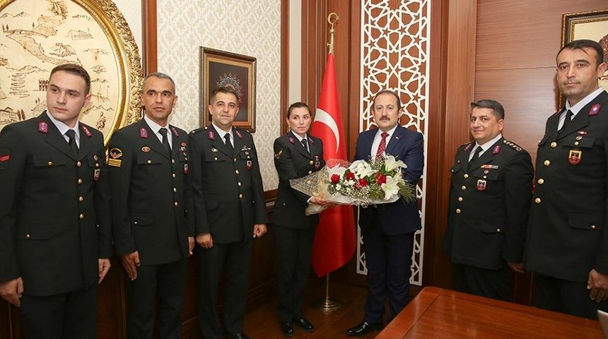 İl Jandarma Komutanlığı heyetinden Vali Pehlivan’a ziyaret