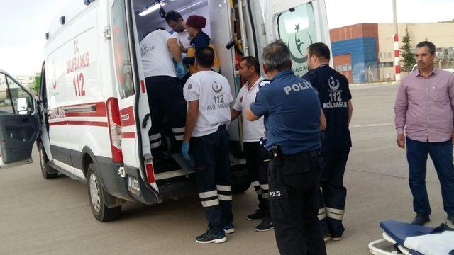 3.derecede yanığı olan hasta ambulans uçakla İzmir’e nakledildi