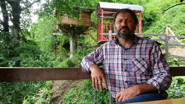 Bu ağaç eve 500 metrelik teleferikle ulaşılıyor G1