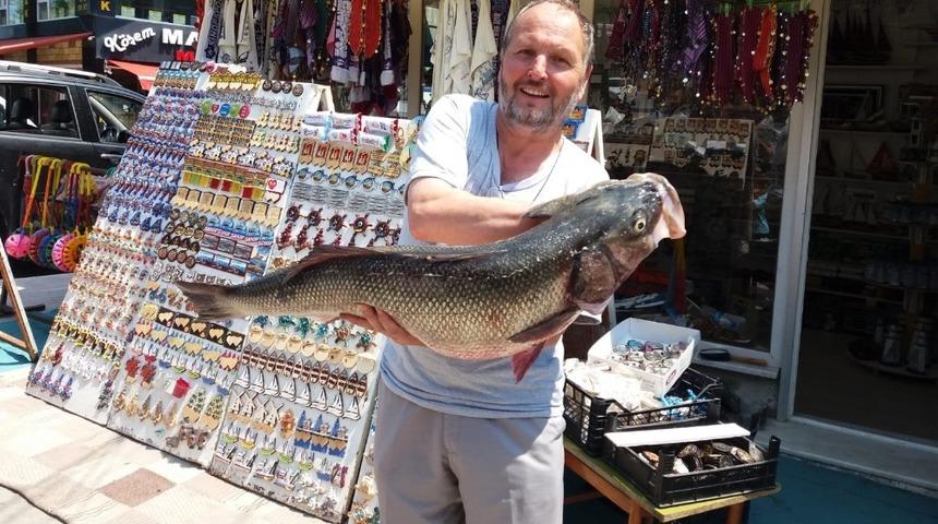 Sinop&rsquo;ta zıpkınla avlanan 10 kiloluk levrek y&uuml;z g&uuml;ld&uuml;rd&uuml;