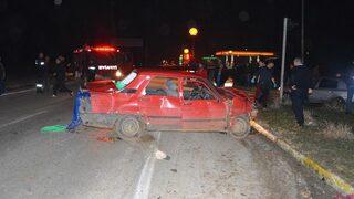 Edirne'de iki otomobil çarpıştı: 1 ölü, 5 yaralı