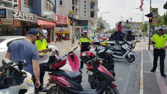 Balıkesir’de elektrikli bisikletler denetlendi