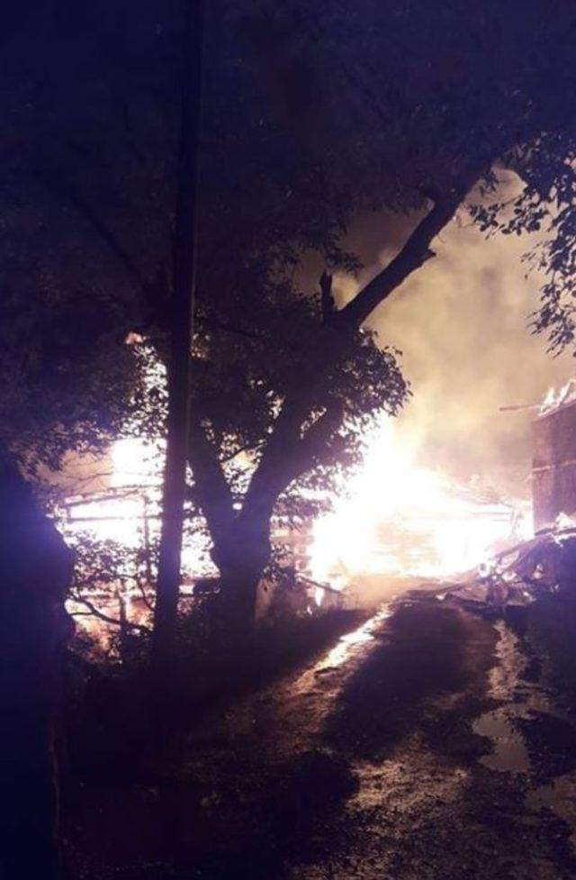 Yusufeli’nde 10 ahşap ev yandı: 1 ölü