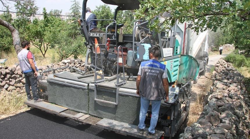 Talas Harman Mahallesinde Asfalt &Ccedil;alışması
