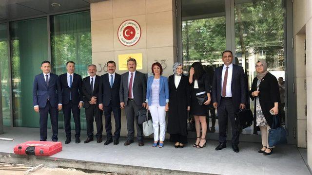 Başkan Dr. Mustafa Palancıoğlu AB Türkiye Cumhuriyeti Daimi Temsilcisi Büyükelçi Mehmet Kemal Bozay ile görüştü