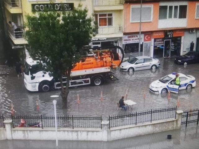 Göle dönen yol ortasında çorba keyfi