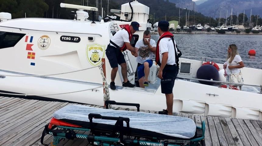 Sahil G&uuml;venlikten denizde tıbbi tahliye