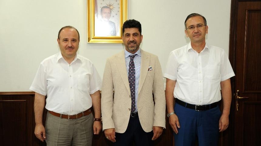 Aydın M&uuml;ft&uuml;s&uuml; Aksu&rsquo;dan Rekt&ouml;r Aldemir&rsquo;e ziyaret