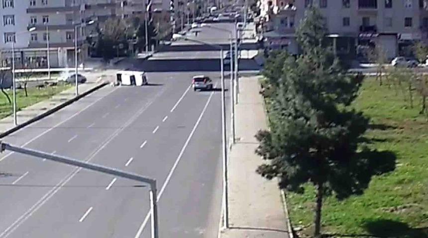 Diyarbakır&rsquo;da trafik kazaları MOBESE&rsquo;ye yansıdı