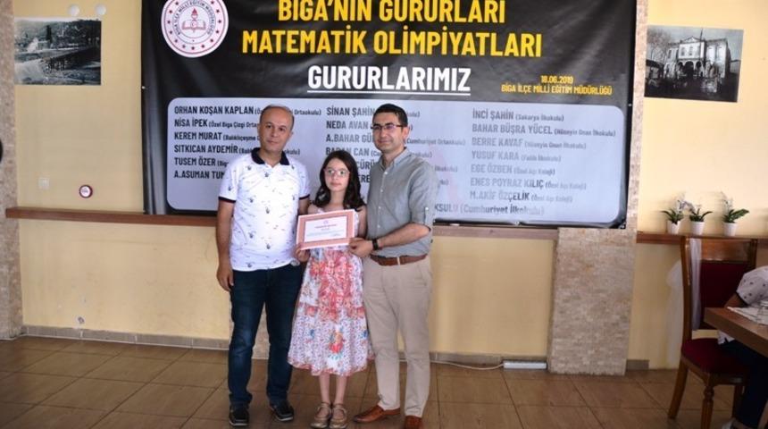 ’Matematik Olimpiyatları’nda dereceye giren öğrenciler ödüllendirildi