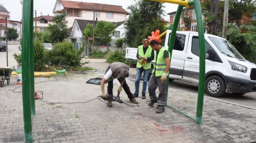 &Ccedil;ocuklar oyun parkına &ccedil;ok sevindi