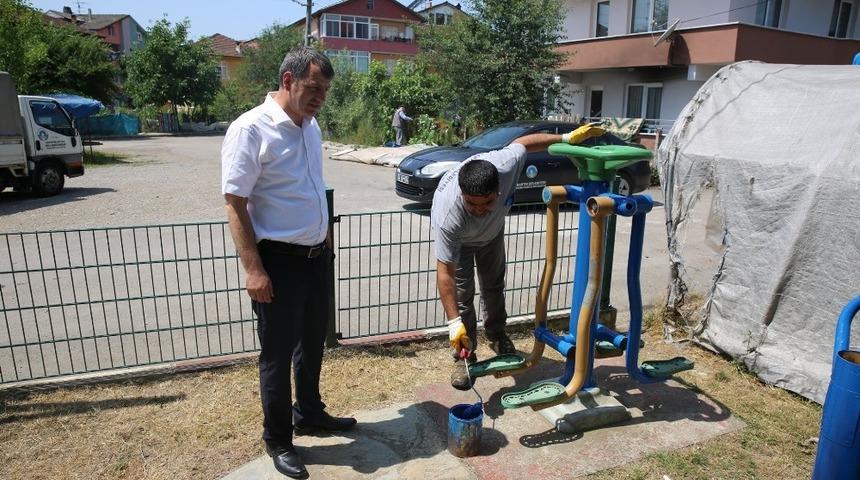 Fikret İsmet Baş Parkı bakımdan ge&ccedil;ti