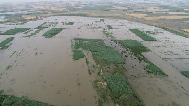Bandırma ve Karacabey'de binlerce dönüm tarım arazisi su altında kaldı
