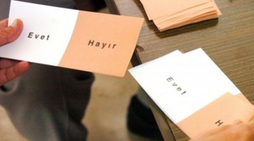 MAK Danışmanlık Referandum anketine g&ouml;re evet-hayır oranları