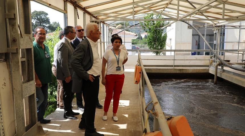 Başkan G&uuml;r&uuml;n Turgutreis Arıtma projesini yerinde inceledi