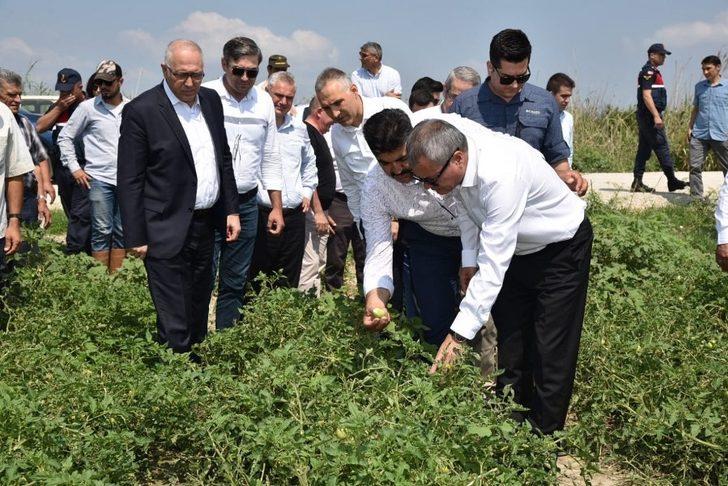 Vali Deniz Salihli’de doludan zarar gören çiftçilerle buluştu G1