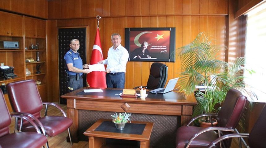 Gediz&rsquo;de polislere başarı belgesi