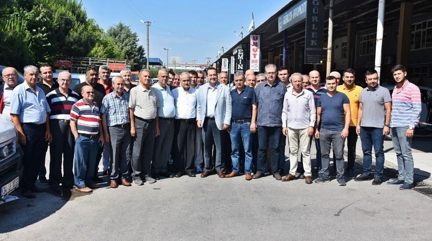 Başkan Dutlulu, Galericiler Sitesi esnafıyla buluştu